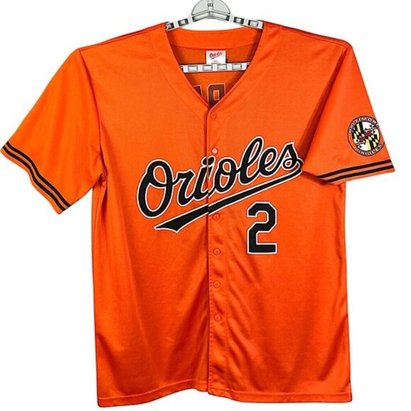 Baltimore Orioles Baseball Jersey JJ Hardy #2 Button Up Orange Unisex Mens XL - Picture 2 of 16